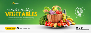 Fresh Vegetables Copertina Facebook template