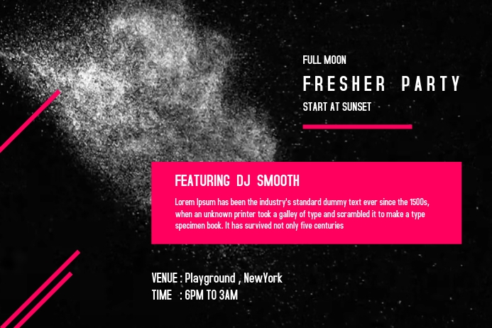 fresher-party Poster template