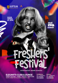 Freshers' Festival High School Event A4 template