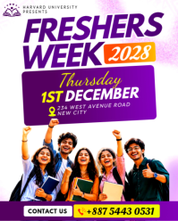 Wit Freshers Week Event Instagram Portrait Template