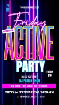 Friday active party video Instagram Reel template