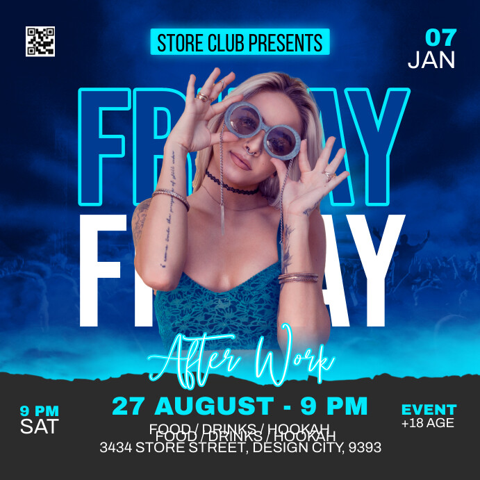 Friday After Work Ads Template | PosterMyWall