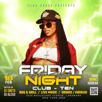 Friday After Work Party Instagram Post template