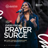 Friday Church Prayer Meeting Template Cuadrado (1:1)