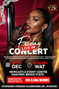 Friday Club Concert Póster template