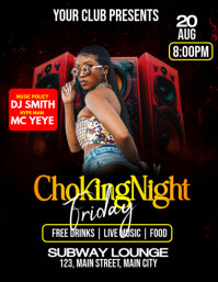 friday club party Flyer (Letter pang-US) template