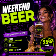 Hitam Weekend Beer Fest Message Instagram Template