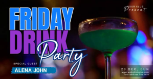 สีดำ Club Party Facebook Shared Image Template