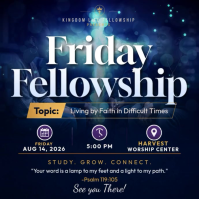 Purple Faith and Fellowship Event Instagram Plasing Template