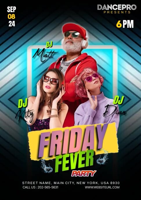 Friday Fever Party Template | PosterMyWall