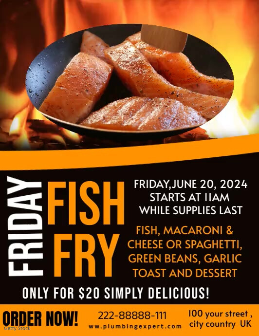 Friday Fresh Fish Friday Fish Fry Template | PosterMyWall