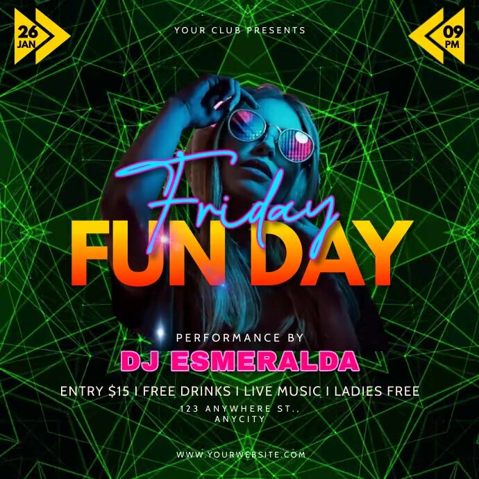 Friday fun day party Template | PosterMyWall