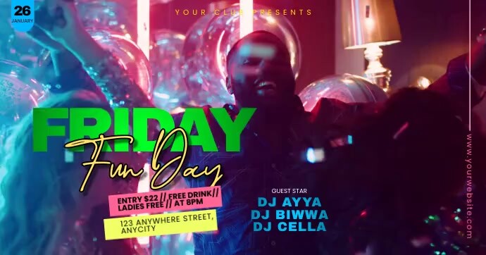 Friday Fun Day Party Template | PosterMyWall