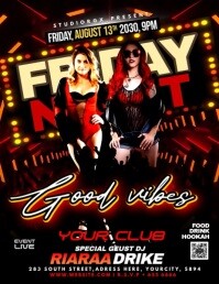 friday good vibes Flyer (Letter pang-US) template