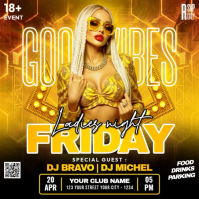 Friday Good Vibes Party Quadrato (1:1) template