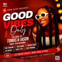 Friday Good Vibes Party Flyer Instagram Post template