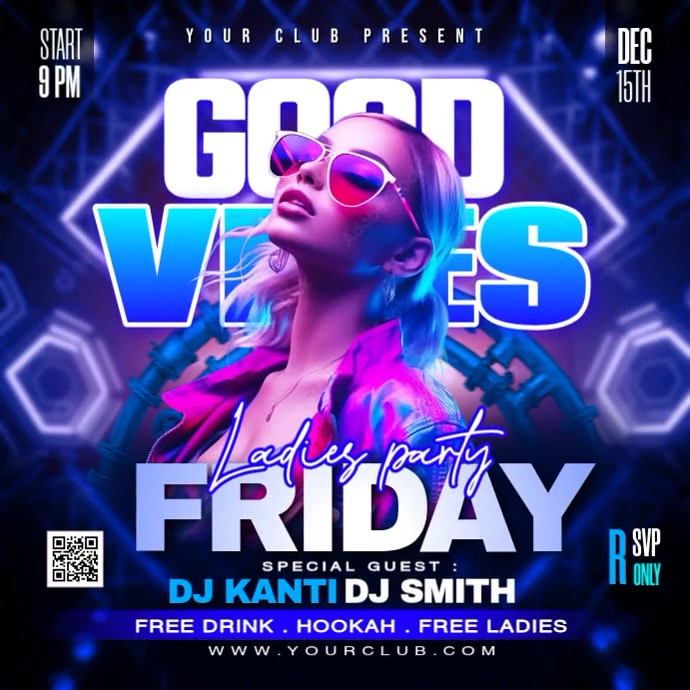 Ladies Night Party Instagram Ad Template | PosterMyWall