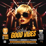 Friday Good Vibes Party Flyer Instagram 帖子 template