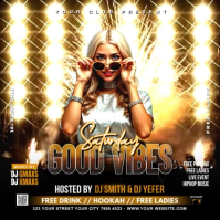 Friday Good Vibes Party Flyer Instagram Post template