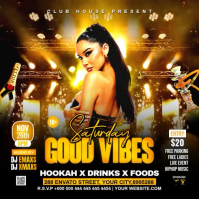 Friday Good Vibes Party Flyer Instagram Post Video template