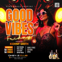 Friday Good Vibes Party Instagram Post Video template