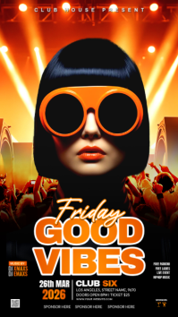 Friday Good Vibes Party Instagram Story template
