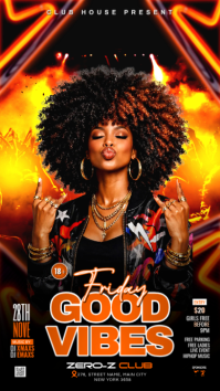 Friday Good Vibes Party Instagram Story template