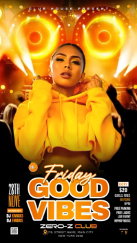 Friday Good Vibes Party Instagram Story Video template
