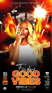 Friday Good Vibes Party Instagram Story Video template