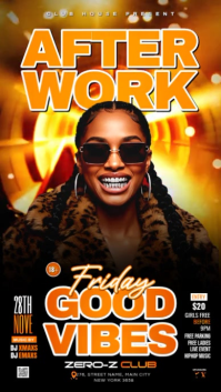 Friday Good Vibes Party Instagram Story Video template