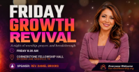 Brown Growth Revival Event Ibinahaging Larawan sa Facebook Template