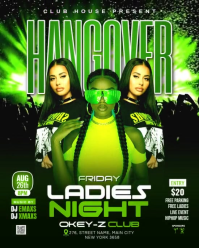 Friday Hangover Ladies Night party Instagram Portrait template