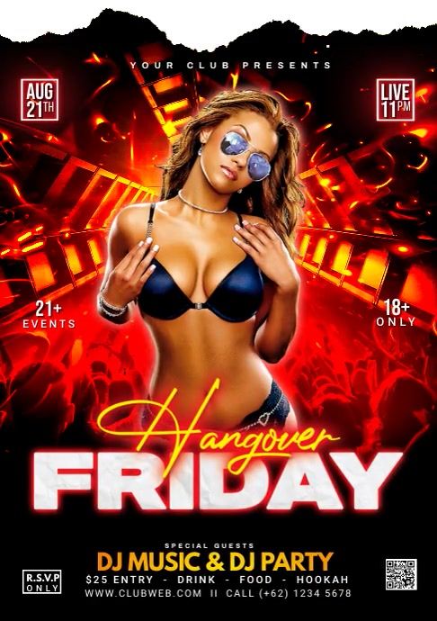 FRIDAY HANGOVER PARTY (2) A4 template