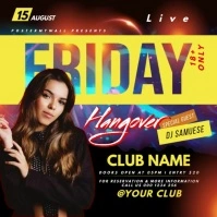 friday hangover party Instagram Post template