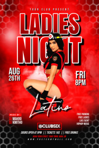 Friday Ladie's Night Party Flyer Poster template