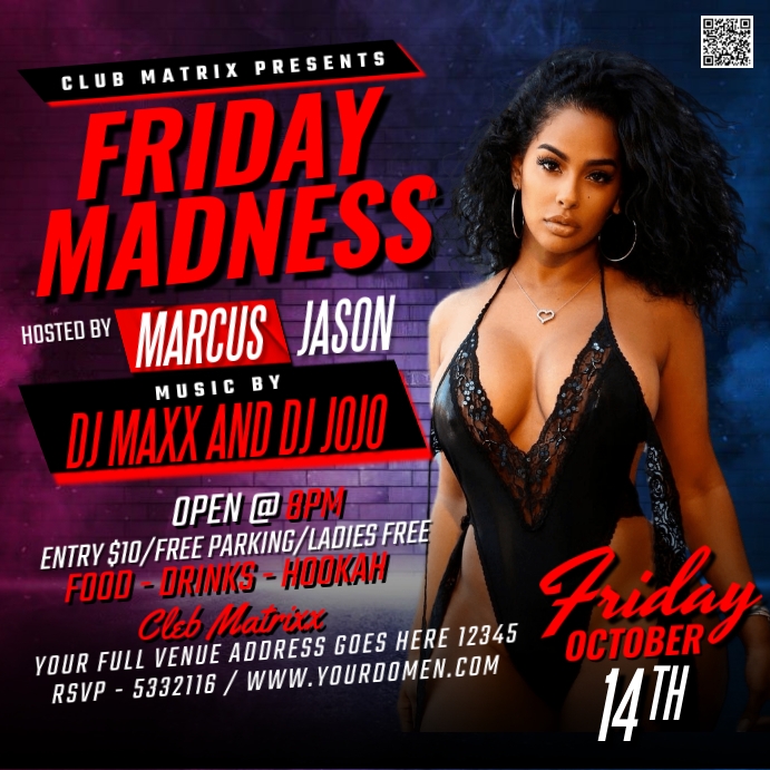 Friday Madness Instagram na Post template