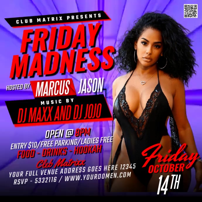 Friday Madness Instagram Post template