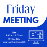 Friday meeting โพสต์บน Instagram template