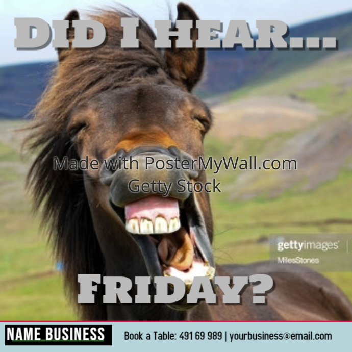 Friday Meme Template PosterMyWall