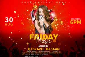 friday music Flyer Template Tatak