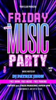 Friday music party video Instagram Reel template