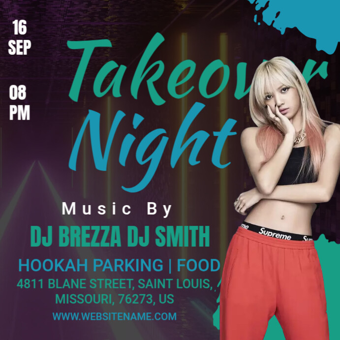 Plantilla de Friday night/18+event/musical night | PosterMyWall