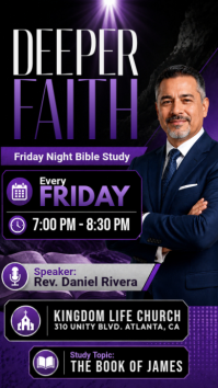 Black Bible Study Event Instagram-verhaal Template