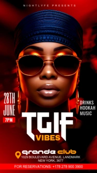 Friday Night club flyer Instagram Story template