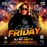 Friday night club party Instagram Post template