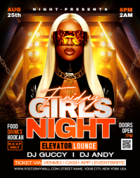 Friday night club party Poster/Wallboard template