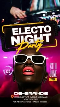 Friday night club party Historia de Instagram template