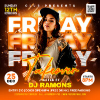 Friday night club party Instagram Post template
