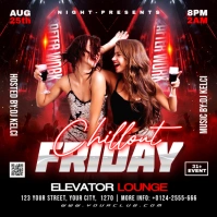 Friday night club party Сообщение Instagram template