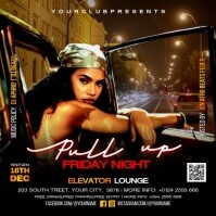 Friday Night Club Party Сообщение Instagram template